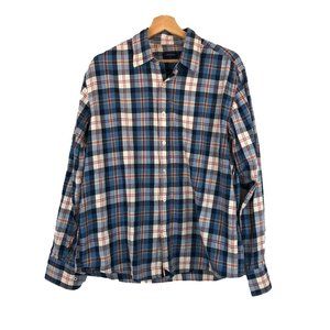 UNTUCKit Blue Red Blaid Button Down Casual Shirt L